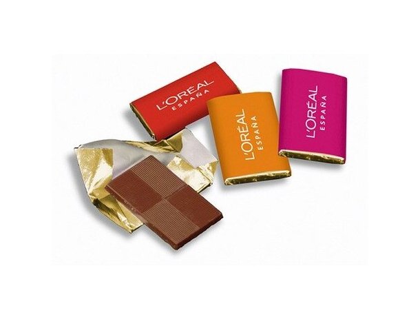 Napolitana de chocolate 9 grs personalizado