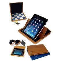 Porta tablet con atril de madera personalizado Porta tablet con atril de madera personalizado