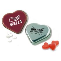 Lata corazón de caramelos personalizada