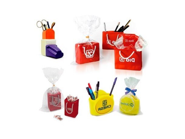 Bolsa portalápices con caramelos personalizada