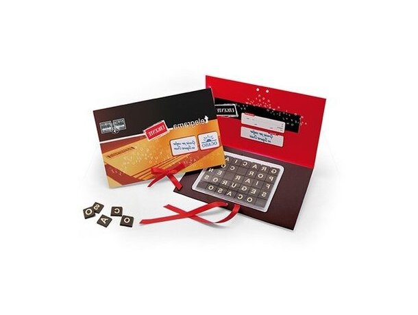 Postal telegrama de chocolate personalizada