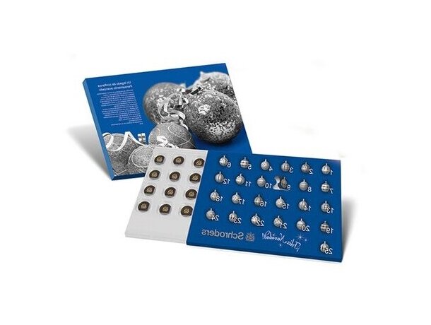 Calendario de Adviento con 25 chocolatinas personalizada