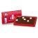 Caja mensaje con fichas de chocolate personalizada sin color