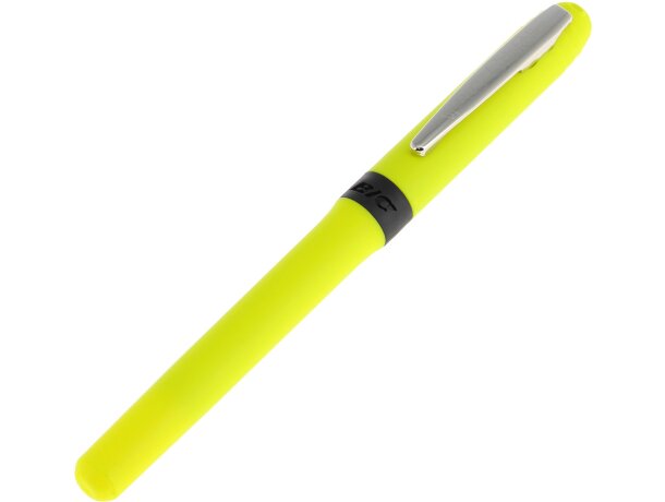Roller Bic® Grip barato amarillo/cromado/tinta negra