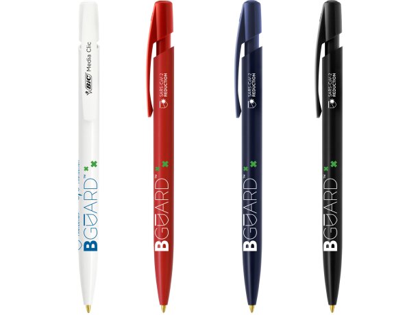 BIC Media Clic BGUARD Antibacterial Ballpen SARS logo personalizado