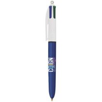 Boligrafo Retractil Con Cuatro Tintas Bic 4 Colours Personalizado Blanco