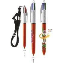 Bolígrafo de 4 colores Bic blanco personalizado