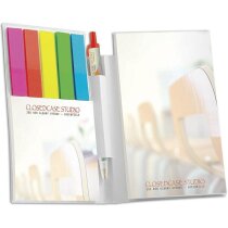 Set de bolígrafo y bloc de marcadores de la marca Bic personalizado Set de bolígrafo y bloc de marcadores de la marca Bic personalizado