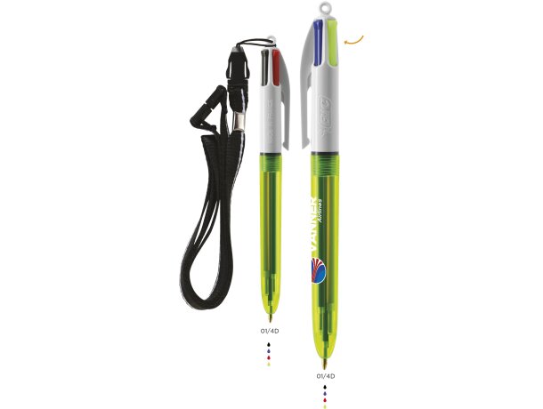 Bolígrafo fluorescente 4 colores bic barato