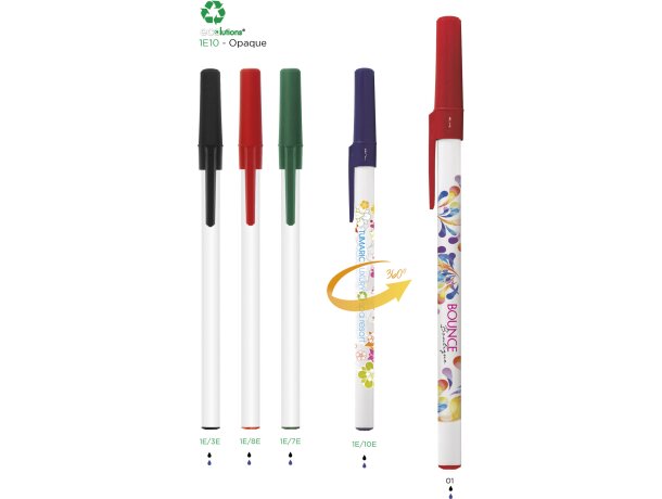 Bolígrafo con tapa bic round stic ecolutions personalizado