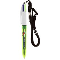 Bolígrafo con lanyard 3 colores personalizado Bolígrafo con lanyard 3 colores personalizado