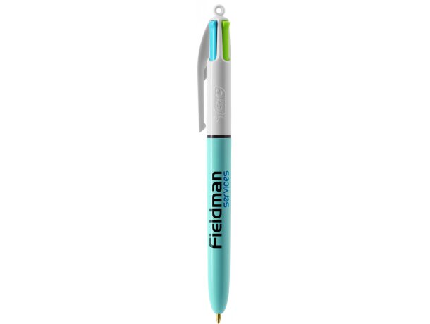 Bolígrafo de 4 Colores pastel Bic Blanco/azul claro detalle 3
