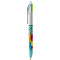 Bolígrafo 4 colores Bic fashion con lanyard personalizado Bolígrafo 4 colores Bic fashion con lanyard personalizado