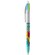 Bolígrafo 4 colores Bic fashion con lanyard Blanco/azul claro