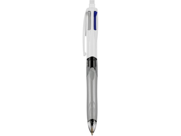 Bolígrafo Bic® 3 colores + lápiz HB blanco/gris