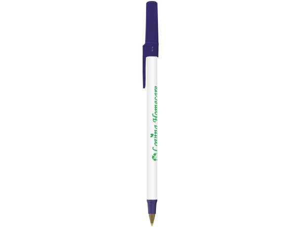 Bolígrafo con tapa bic round stic ecolutions barato