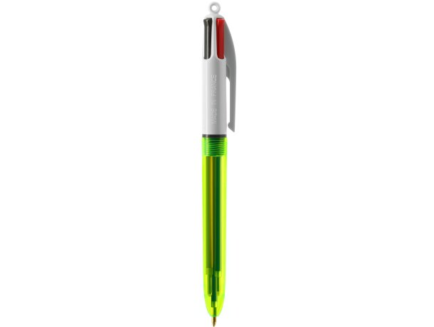 Bolígrafo Bic® fluorescente 4 colores amarillo transparente