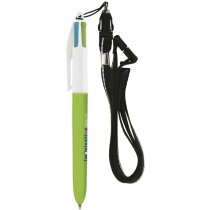 Bolígrafo 4 colores Bic fashion con lanyard barato Bolígrafo 4 colores Bic fashion con lanyard barato