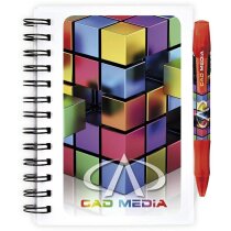 Libreta Bic® con tapas de plástico e impresión a todo color tamaño pequeño personalizada Libreta Bic® con tapas de plástico e impresión a todo color tamaño pequeño personalizada