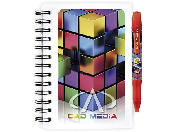 Libreta Bic® con tapas de plástico e impresión a todo color tamaño pequeño personalizada Libreta Bic® con tapas de plástico e impresión a todo color tamaño pequeño personalizada