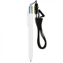 Bolígrafo en 4 tintas con colgador de la marca Bic personalizado Bolígrafo en 4 tintas con colgador de la marca Bic personalizado