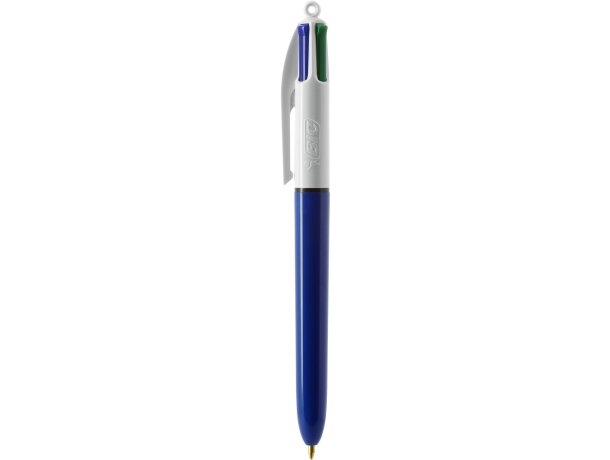 Bolígrafo Bic® 4 colores Pen con lanyard blanco/azul marino