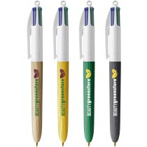 Boligrafo BIC 4 Colores efecto madera personalizado