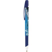 Bolígrafo retráctil con grip de la marca Bic personalizado azul claro Bolígrafo retráctil con grip de la marca Bic personalizado azul claro