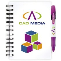 Libreta Bic® con tapas de plástico pequeña grabada Libreta Bic® con tapas de plástico pequeña grabada