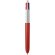 Boligrafo BIC® 4 Colores Soft con Lanyard blanco/rojo suave