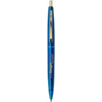 Bolígrafo ecológico en tonos dorados Bic personalizado azul claro