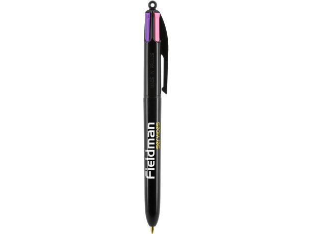 Bolígrafo 4 colores Bic fashion con lanyard Negro detalle 9