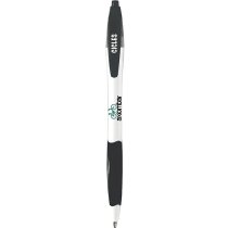 Bolígrafo ligero y fluido con grip de la marca Bic personalizado blanco Bolígrafo ligero y fluido con grip de la marca Bic personalizado blanco