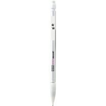 Portaminas clásico con el cuerpo transparente de la marca Bic personalizado blanco Portaminas clásico con el cuerpo transparente de la marca Bic personalizado blanco