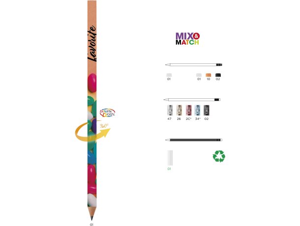 Lápiz de resina ecológico Bic grabado