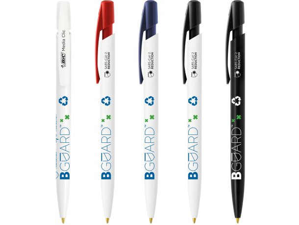 Boligrafo BIC® Media Clic BGUARD Antimicrobial Ecolutions personalizado