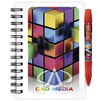 Libreta Bic® con tapas de plástico a todo color grande personalizada Libreta Bic® con tapas de plástico a todo color grande personalizada
