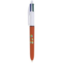 Bolígrafo de plástico 4 tintas de la marca Bic personalizado blanco Bolígrafo de plástico 4 tintas de la marca Bic personalizado blanco
