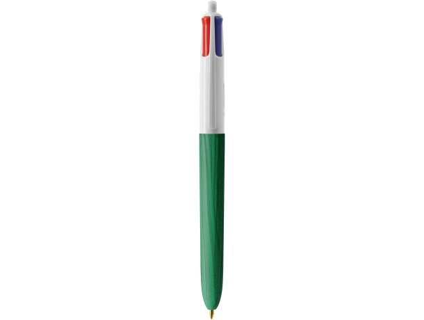 Boligrafo BIC 4 Colores Wood Style blanco/verde madera