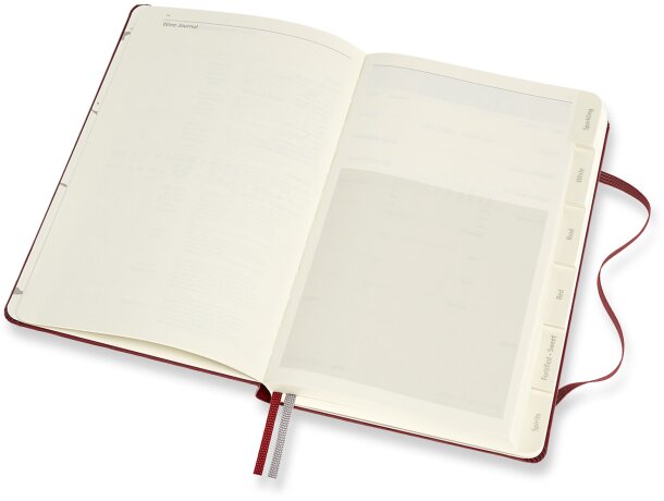 Libreta Moleskine® Wine Passion Journal burdeos