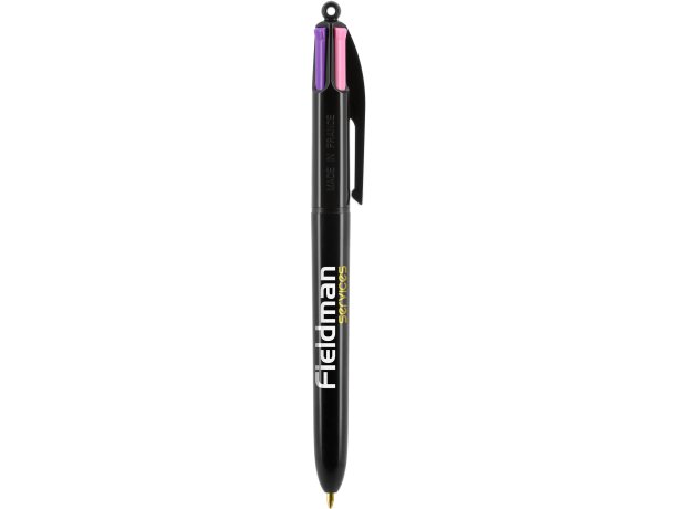 Bolígrafo de 4 Colores pastel Bic Negro detalle 4