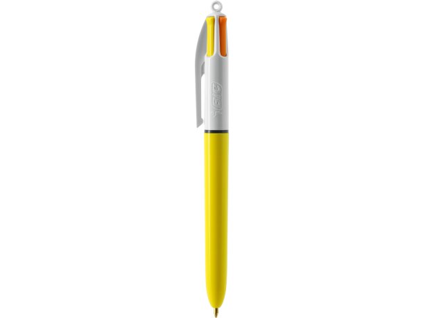 Boligrafo Bic® 4 Colores Sun con Lanyard Blanco/amarillo detalle 6