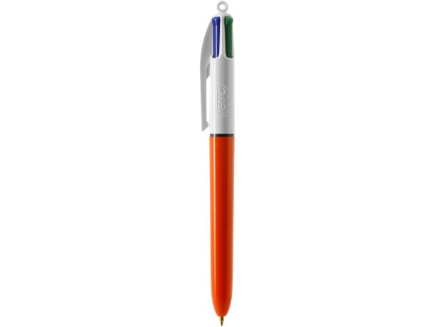 Bolígrafo de plástico 4 colores Bic Blanco/naranja detalle 4