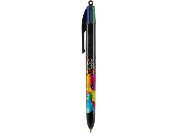 Bolígrafo Bic® 4 colores Pen con lanyard negro