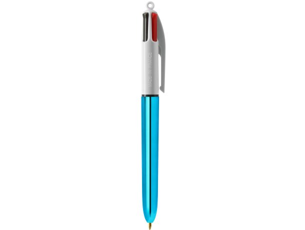 Bolígrafo 4 Colores Bic con lanyard Blanco/azul metálico detalle 9