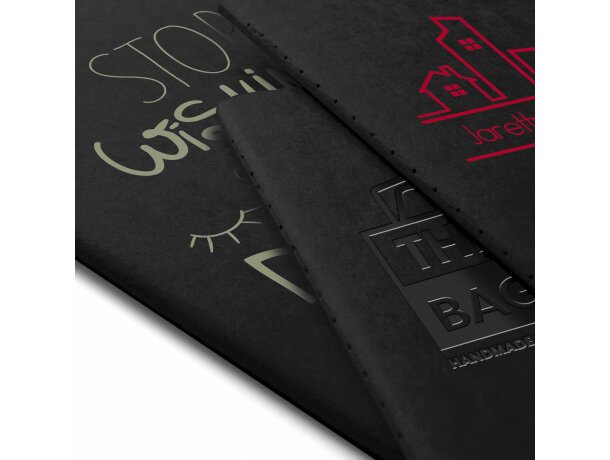 Cuaderno Moleskine Cahier a rayas largo Papel rayado negro detalle 3