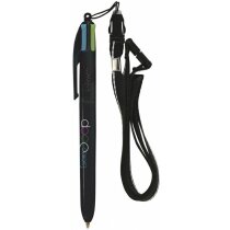 Bolígrafo 4 colores Bic fashion con lanyard
