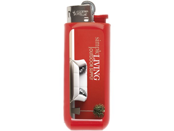 Mechero Bic® Clip Case Britepix™ Rojo detalle 1