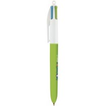 Bolígrafo moderno a cuatro tintas de la marca Bic grabado blanco Bolígrafo moderno a cuatro tintas de la marca Bic grabado blanco
