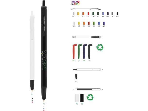 Bolígrafo ecológico BIC® Clic Stic Stylus Ecolutions Ballpen barato